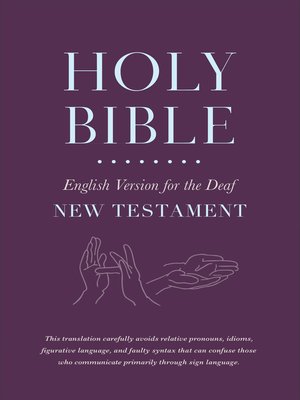 cover image of Holy Bible English Version for the Deaf, New Testament